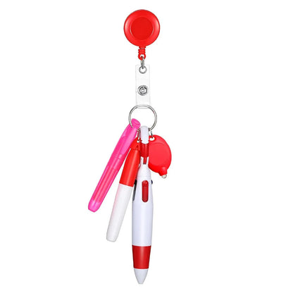 5-in-1 Nurse Pen Set with Badge Reel, Light Keychain & Marker