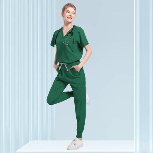 Multicolor Nurse Scrubs Set