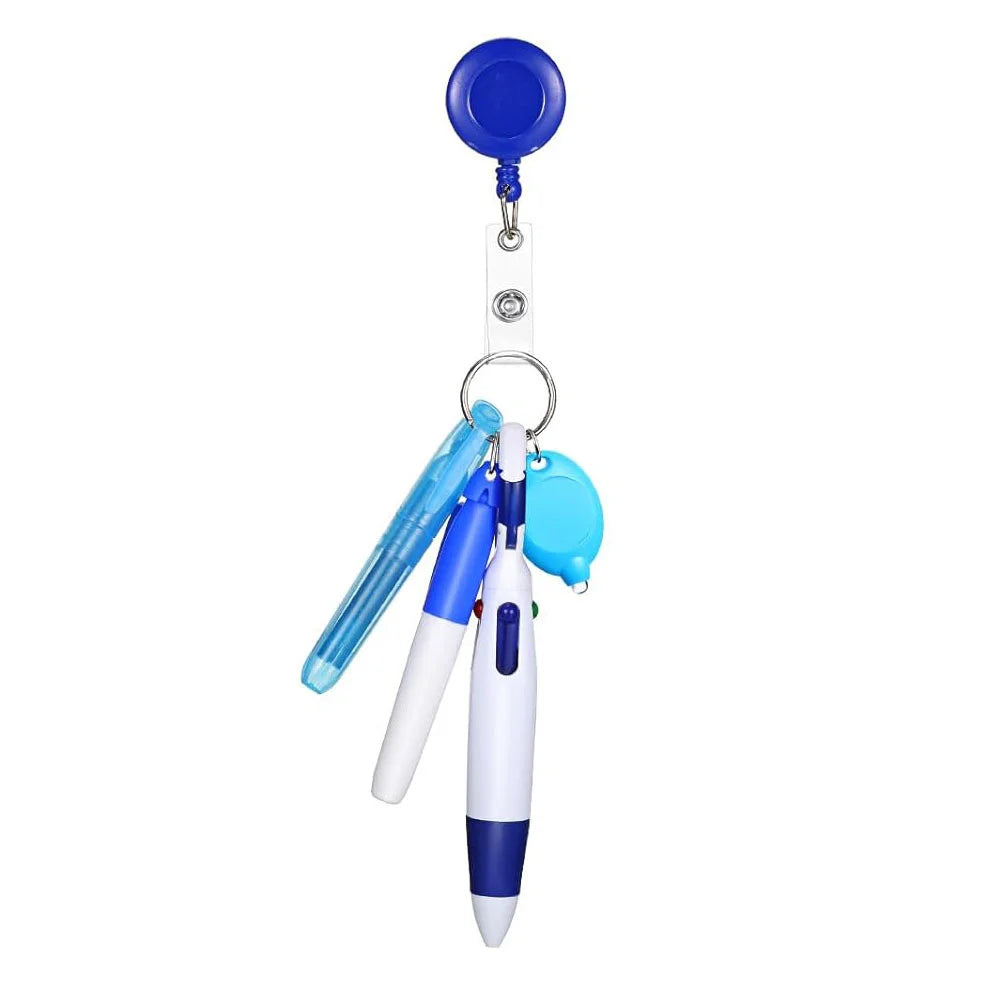 5-in-1 Nurse Pen Set with Badge Reel, Light Keychain & Marker